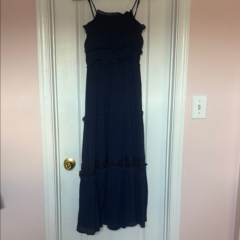 Altar'd State Blue Tiered Maxi Dress